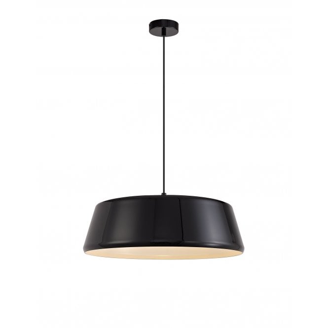 CLAXON Wide Ceiling Pendant in Gloss Black