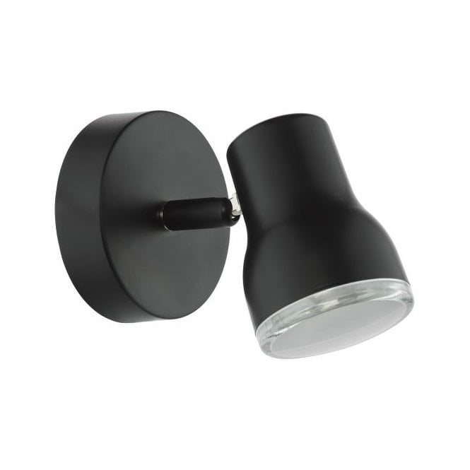 Clint IP44 Bathroom Spotlight Wall Light in Matte Black