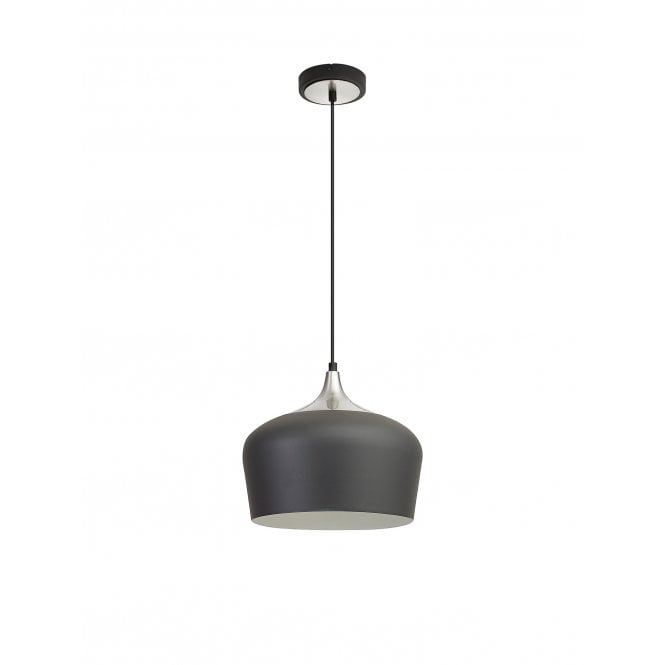 CLOCHE 32cm Pendant 1 x E27 Anthracite/Satin Nickel