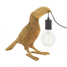 CLYDE Vintage Gold Toucan Table Light