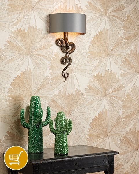 snake wall light with shade