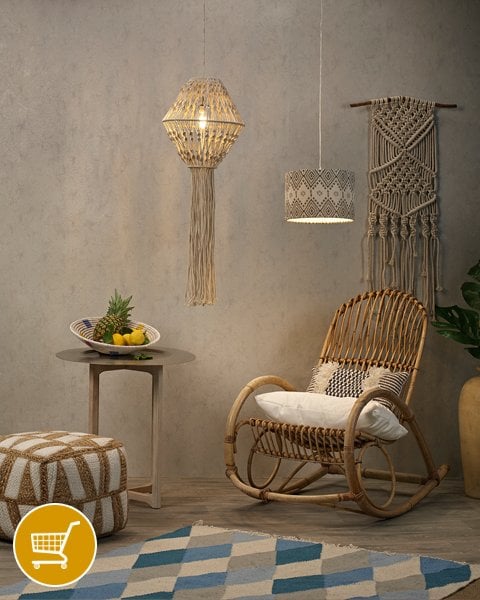 macrame easy fit pendant shades