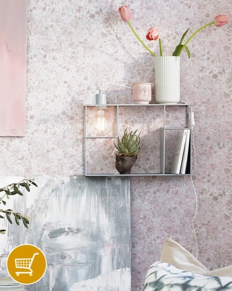 white shelf wall light