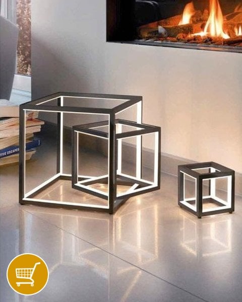 LED cube floor lamps