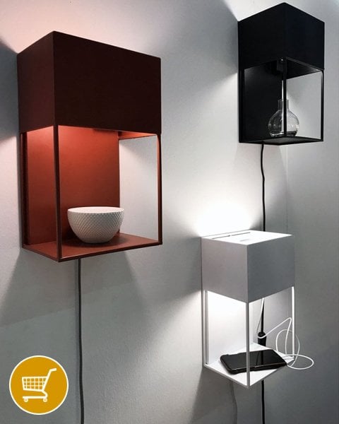 shelf wall lights with USB charger