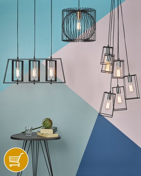 cage frame ceiling pendant collection