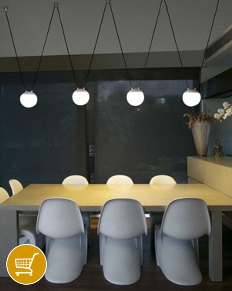 4 light opal globe ceiling pendant row