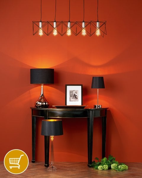 cage frame pendant bar light