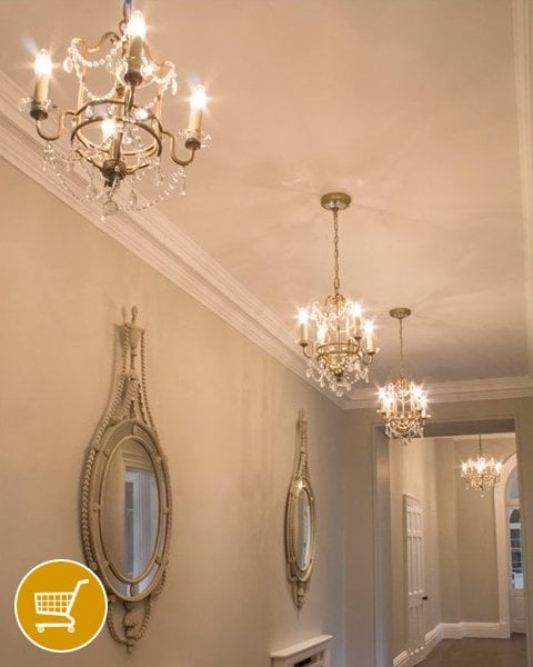 gilded silver chandeliers