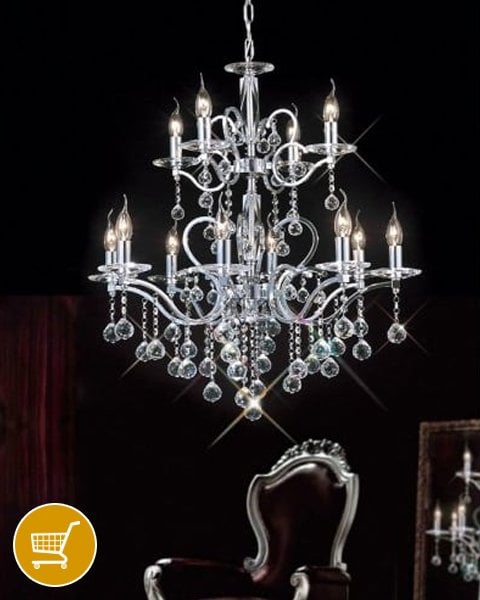 crystal tiered chandelier