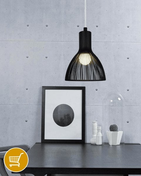 black mesh cage ceiling pendant light