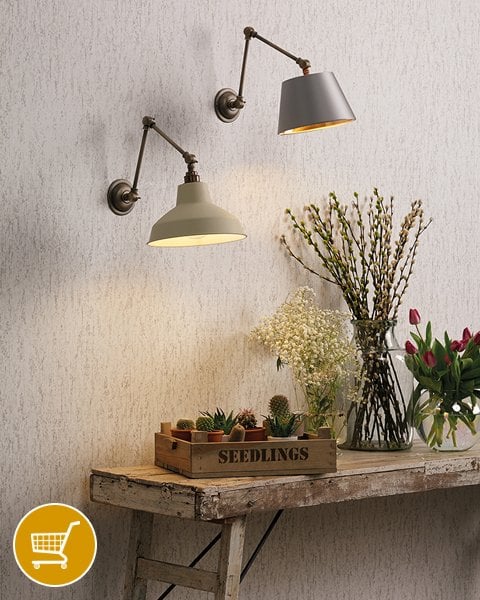 adjustable industrial style wall light