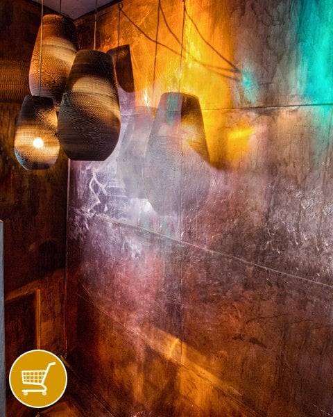 recycled cardboard ceiling pendant lights
