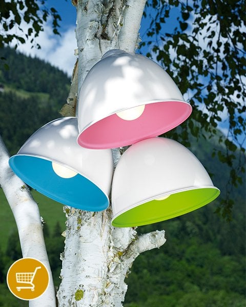 colourful ceiling pendants