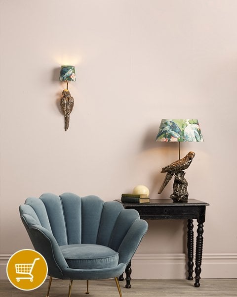 Parrot wall light and table lamp