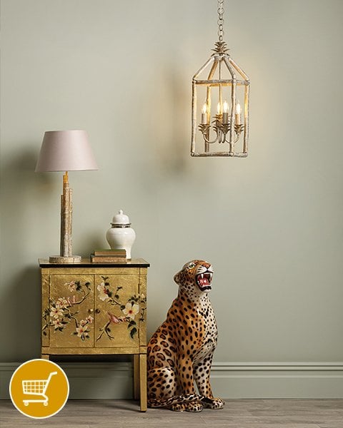 bamboo style pendant and table lamp