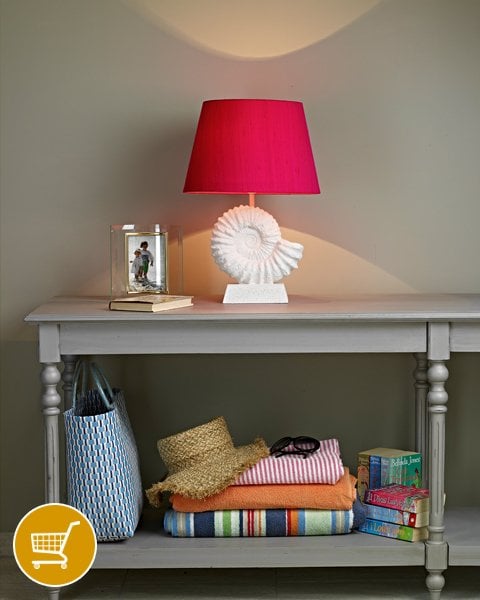 ammonite stone table lamp
