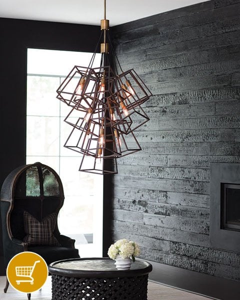 box cage ceiling pendant cluster