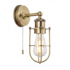 COAST Bathroom Wall Light in Antique Brass