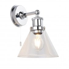 COAST Bathroom Wall Light in Chrome with Clear Glass