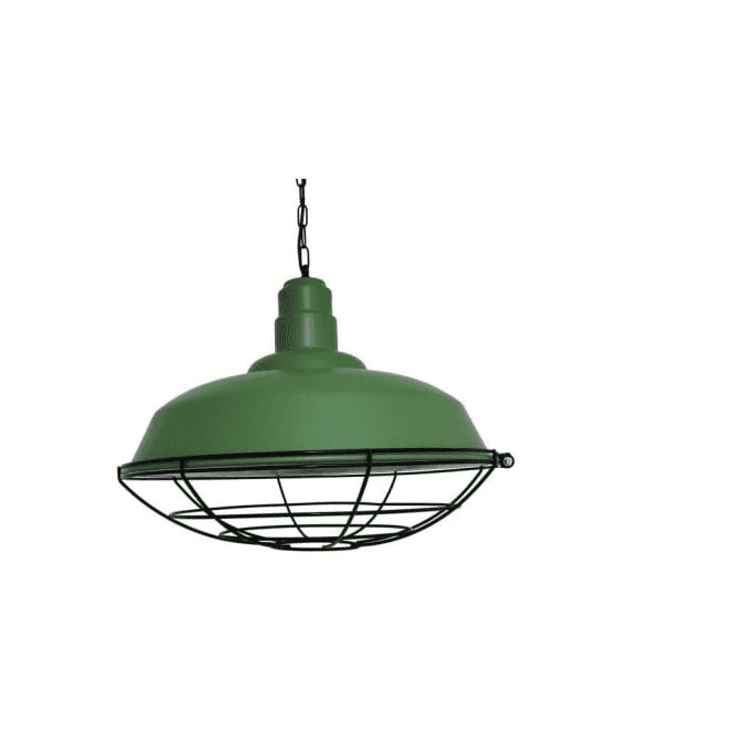 COBAL  Industrial Pendant in Powder Coated Sage Green
