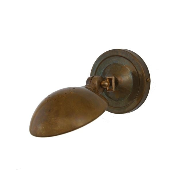 CODY Adjustable Industrial Wall Light in Antique Brass