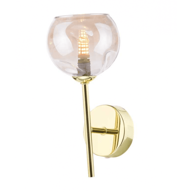 COHEN Wall Light | Polished Gold With Champagne Organic Glass