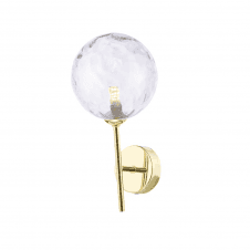 COHEN Wall Light | Polished Gold With Clear Dimpled Glass