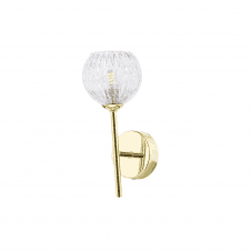 COHEN Wall Light | Polished Gold With Clear Glass & Inner Wire