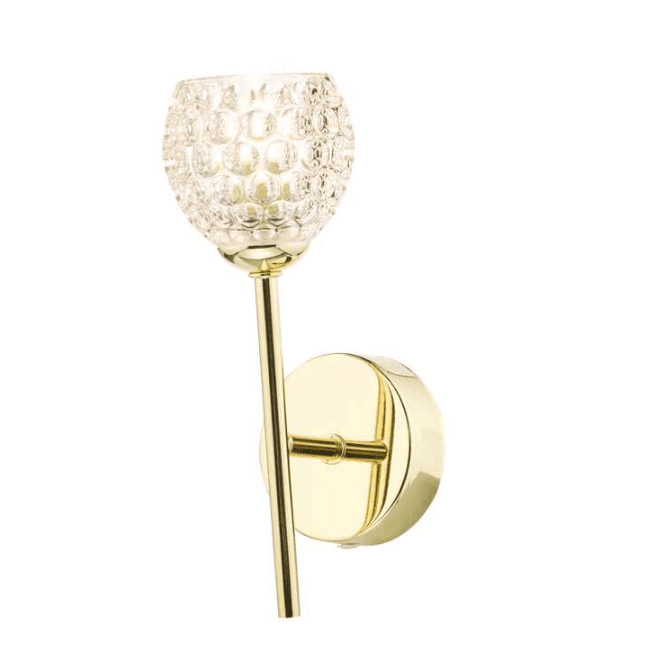 COHEN Wall Light | Polished Gold With Dimpled Glass
