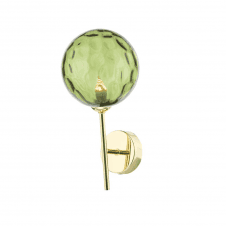 COHEN Wall Light | Polished Gold With Green Dimpled Glass