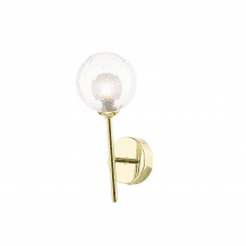 COHEN Wall Light | Polished Gold With Opal & Clear Ribbed Glass