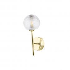 COHEN Wall Light | Polished Gold With Ribbed Glass