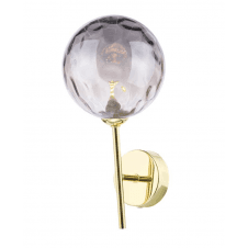 COHEN Wall Light finished in Polished Gold With Smoked Dimpled Glass