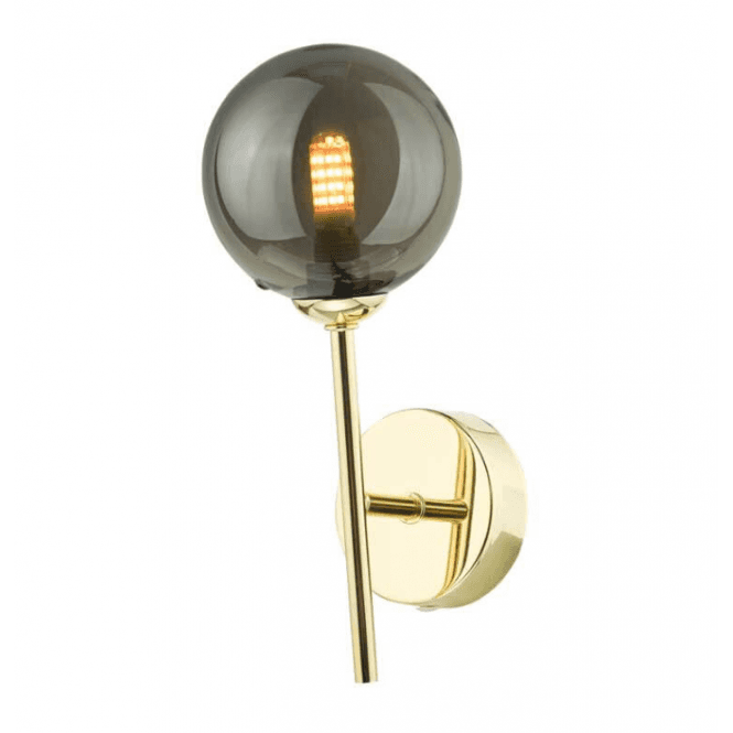 COHEN Wall Light | Polished Gold With Smoked Glass
