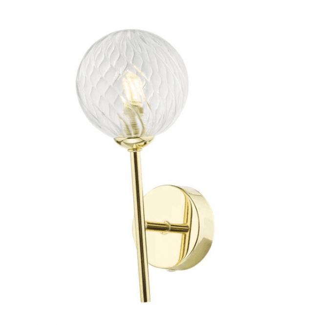 COHEN Wall Light | Polished Gold With Twisted Closed Glass