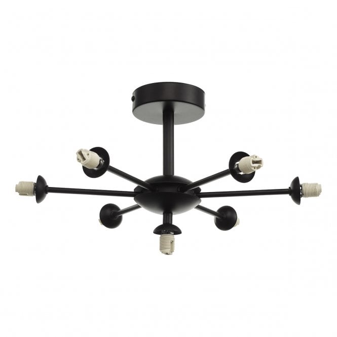 Cohen7 Light Semi-Flush in Matt Black (Fitting Only)