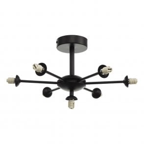 Cohen7 Light Semi-Flush in Matt Black (Fitting Only)