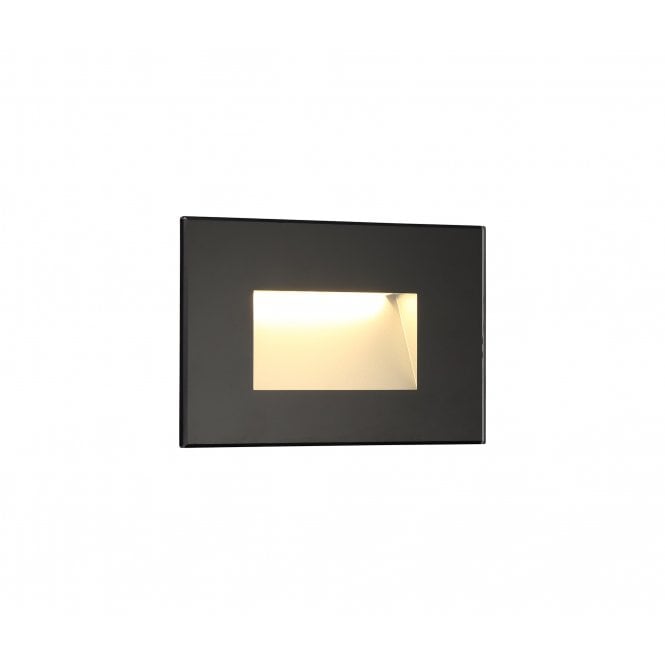 CONCAVE 3.3W LED Outdoor Wall Light 3000K 145lm IP65 Black with 3 year warranty