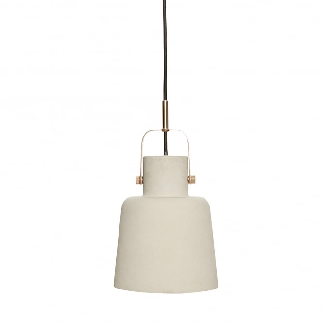 CONCRETE and brass ceiling pendant light