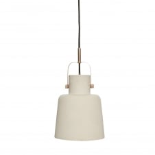 concrete and brass ceiling pendant light