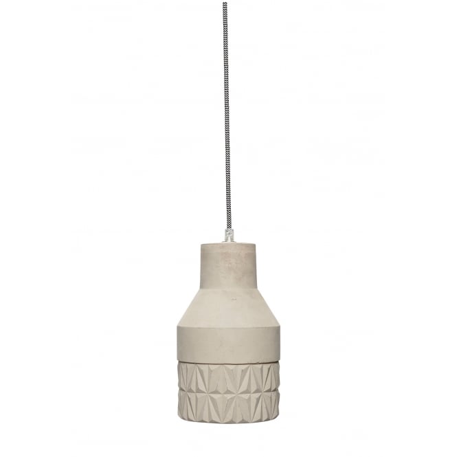 CONCRETE shade ceiling pendant with groove detailing