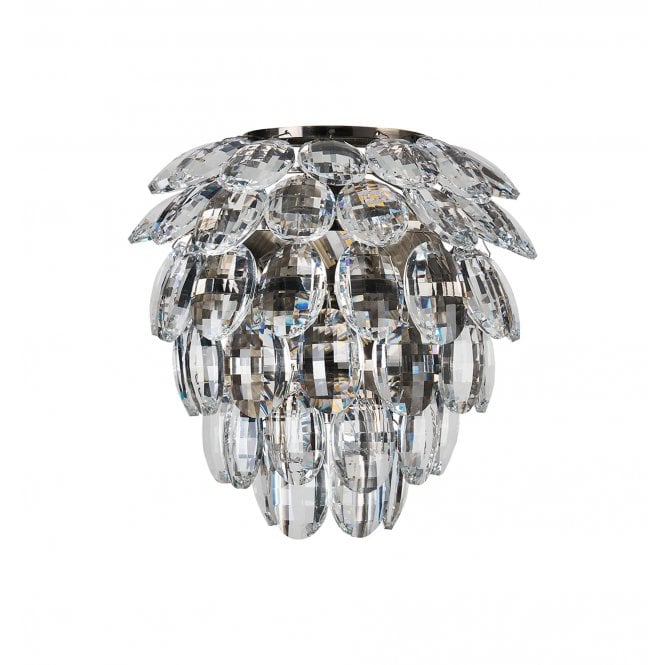 Coniston 2 Light IP44 Bathroom Wall Light Antique Brass & Crystal