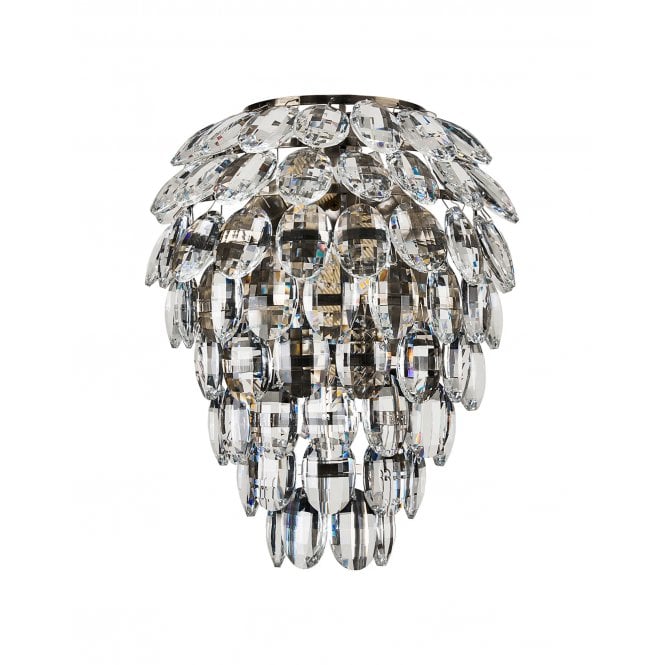Coniston 4 Light IP44 Bathroom Wall Light Antique Brass & Crystal