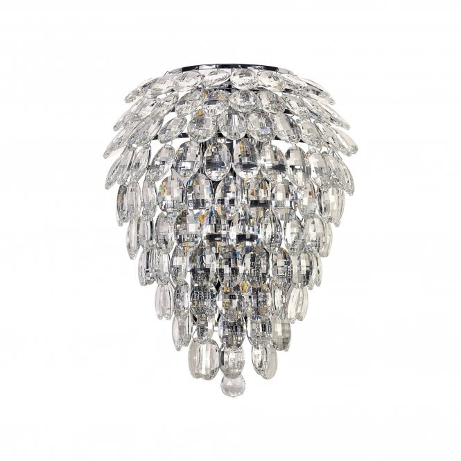 Coniston 6 Light IP44 Bathroom Wall Light Polished Chrome & Crystal