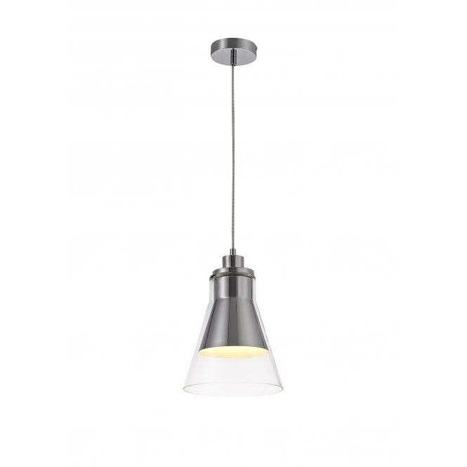 CONOID Ceiling Pendant Polished Chrome Clear Glass
