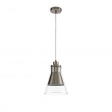 CONOID Ceiling Pendant Satin Nickel Clear Glass
