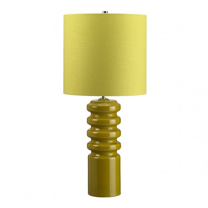 CONTOUR LIME decorative ceramic table lamp with shade