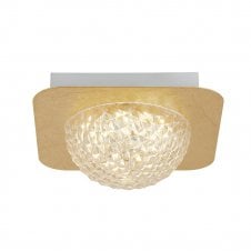 CONVEX Gold, Clear, White Ceiling Light with Acrylic shade