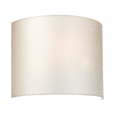 Wall washer | ivory silk shade| British made shade| chrome wall fitting